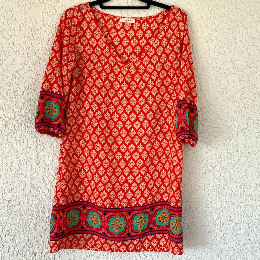 LUXE USA COLORFUL DRESS